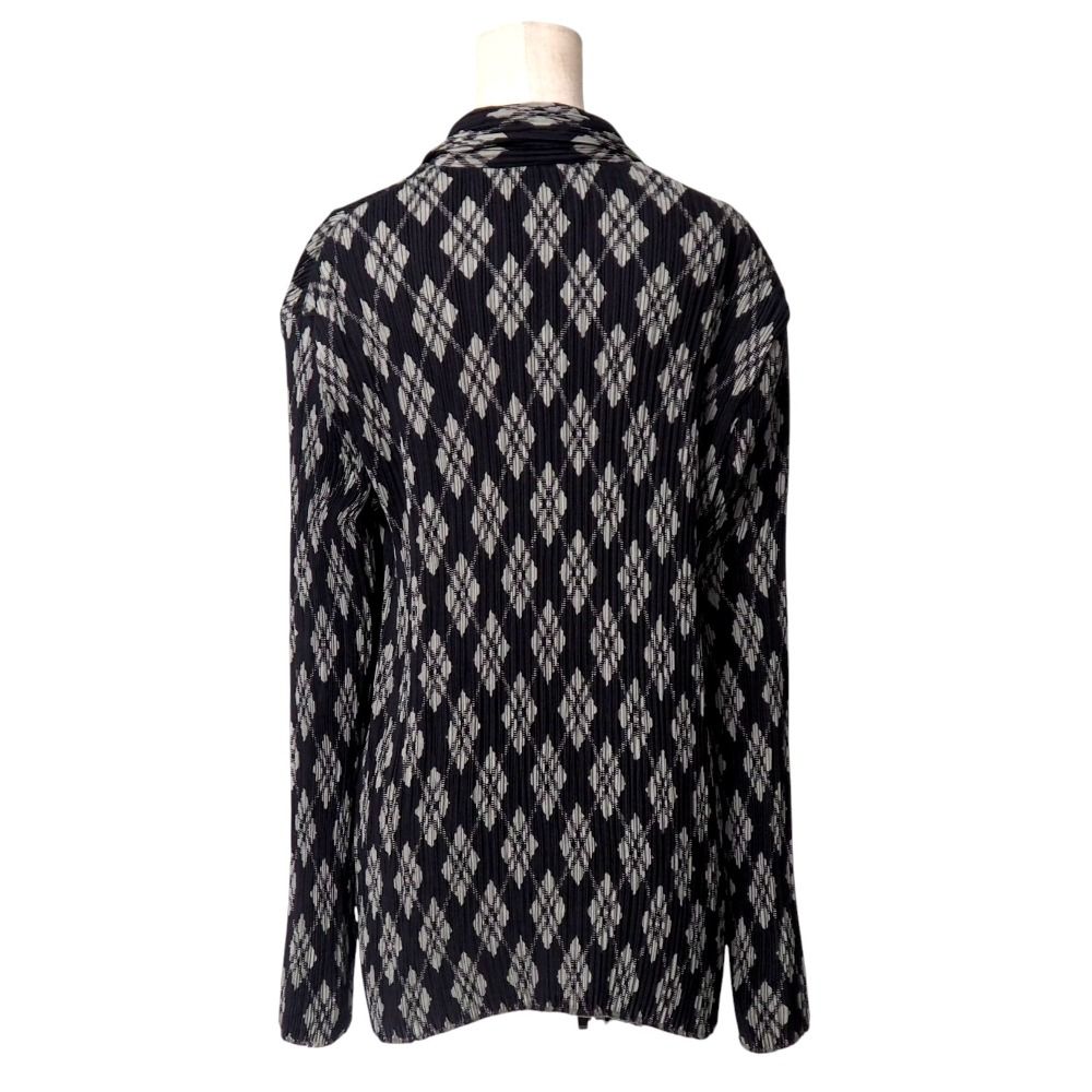 【 極美品・希少 】イッセイミヤケ プリーツシャツ 総柄 レディース M 長袖 ISSEY MIYAKE イッセイミヤケ 長袖シャツ サイズL プリーツ
