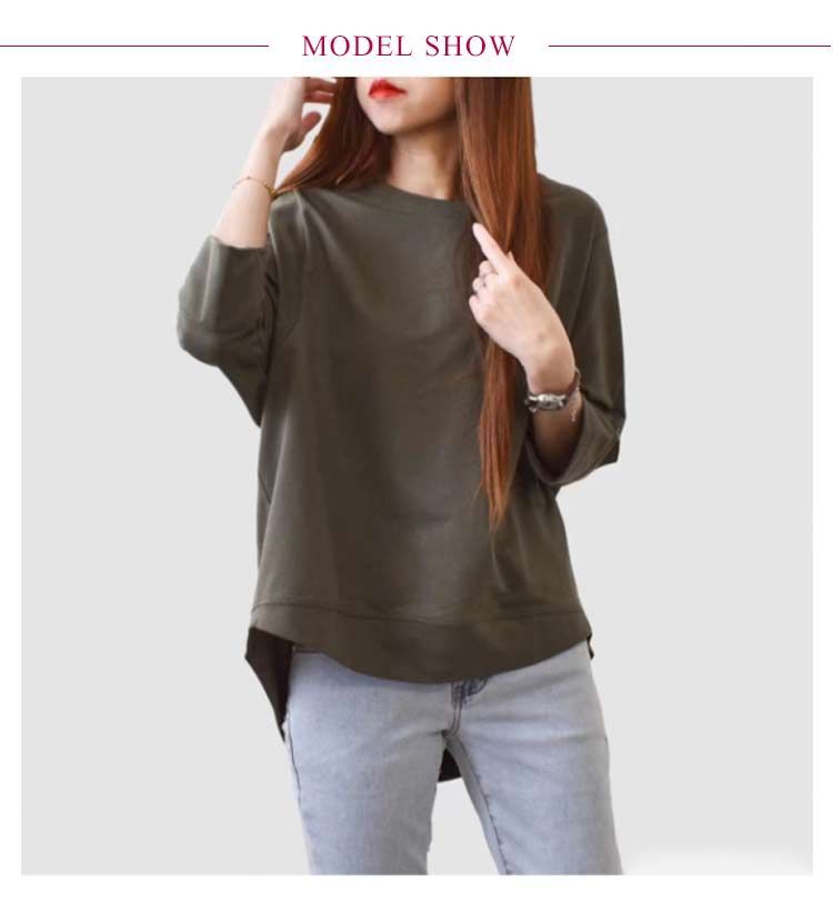 テールカットTシャツ トレーナー ロンT 長袖 カットソー ロングT