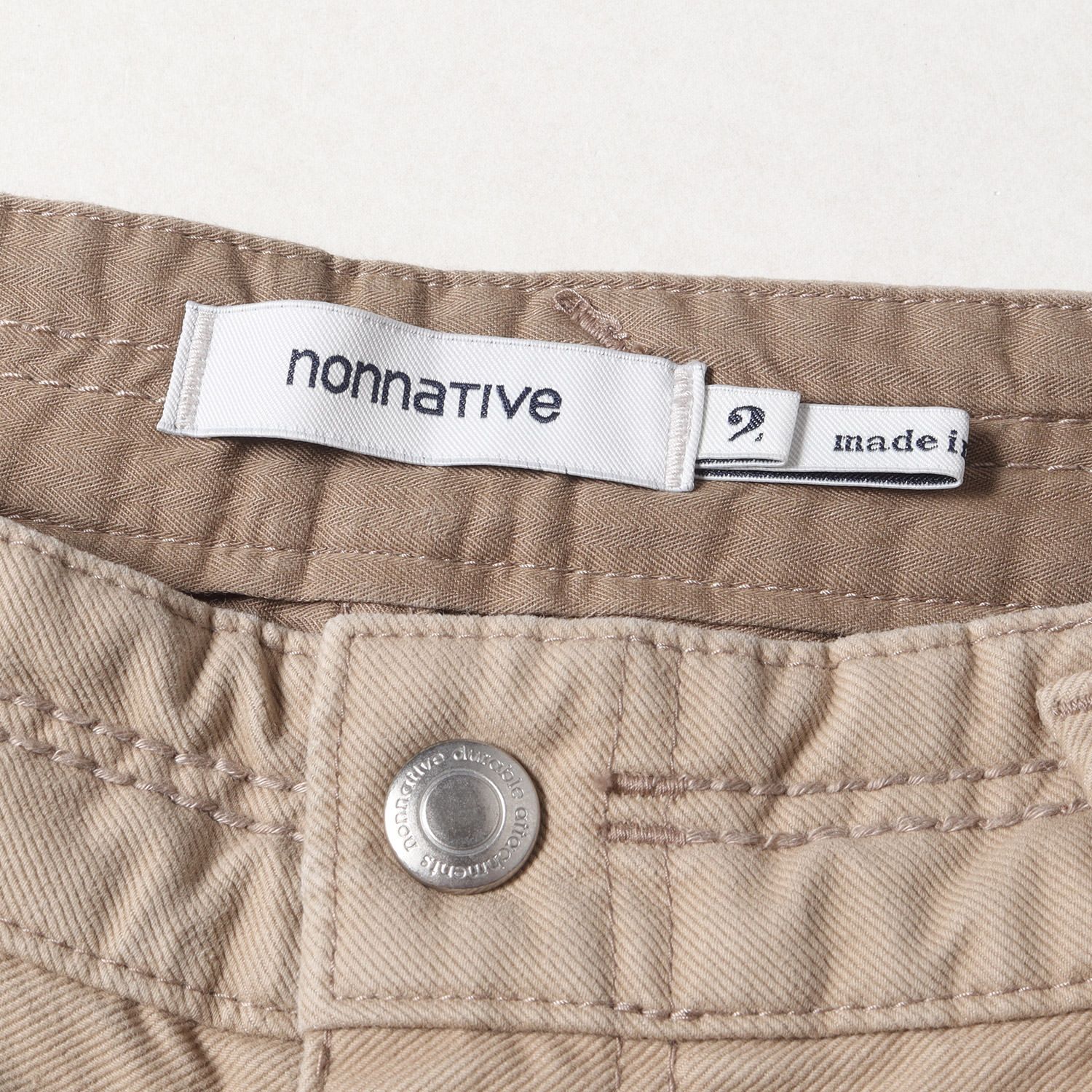 NONNATIVE ノンネイティブ パンツ サイズ:2 21W / 22S ストレッチ モールスキン 5ポケット パンツ DWELLER 5P  JEANS DROPPED FIT C/P MOLESKIN STRETCH NN-P4012 ベージュ【メンズ】 - メルカリ