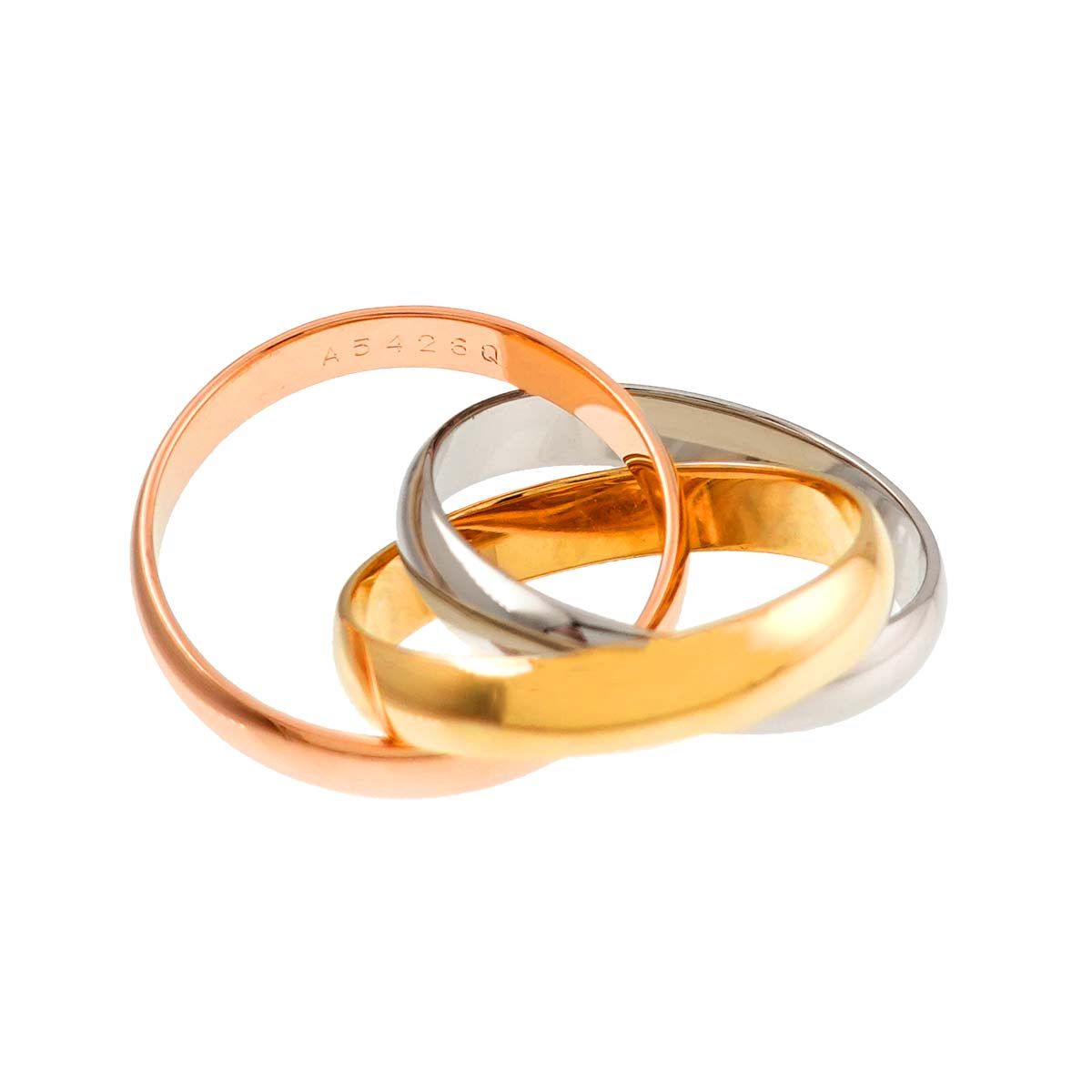 カルティエ　3連 トリニティリング 750YG/WG/PG 　K18 49号 Cartier カルティエ トリニティリング スリーカラーゴールド