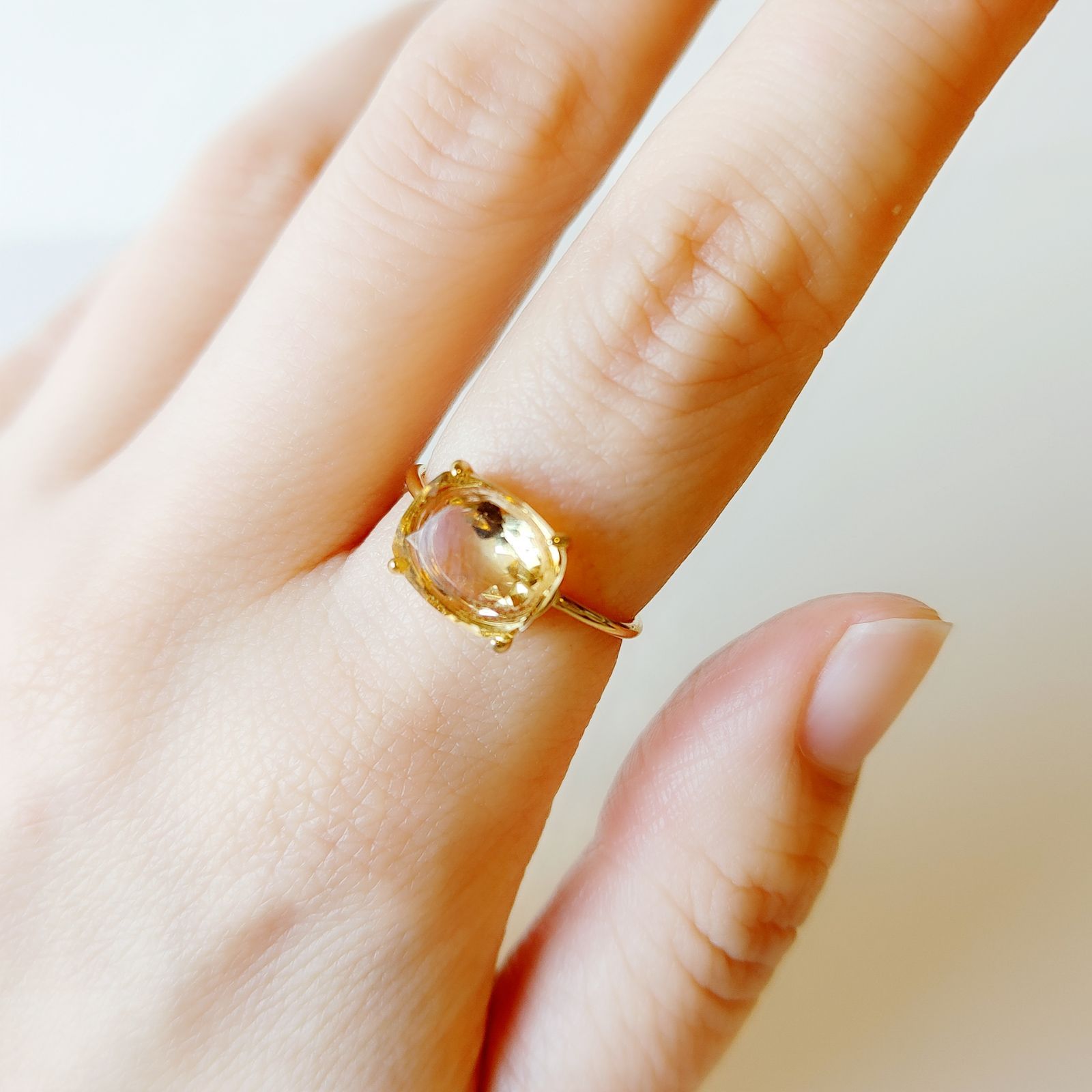 シトリンリング 天然石 天然石リング アクセサリー 指輪 リング - メルカリ