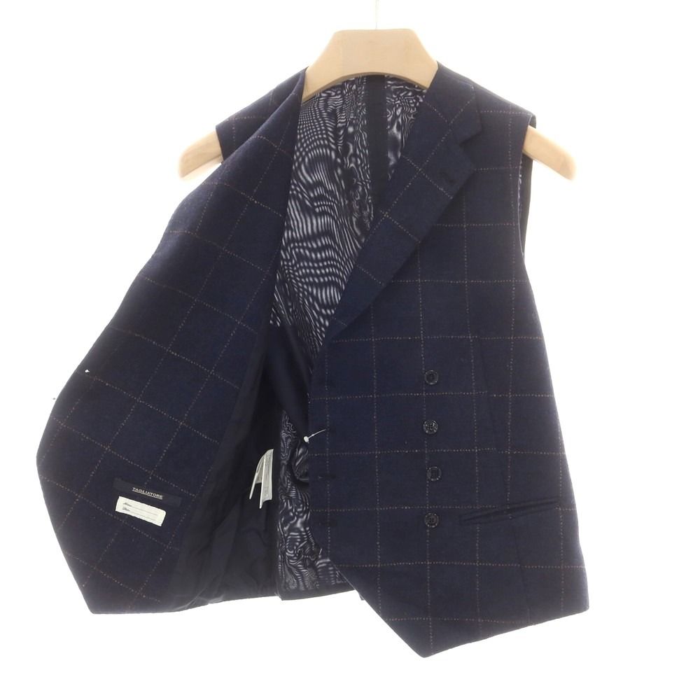 中古】タリアトーレ TAGLIATORE ウールカシミヤ チェック ダブルジレ