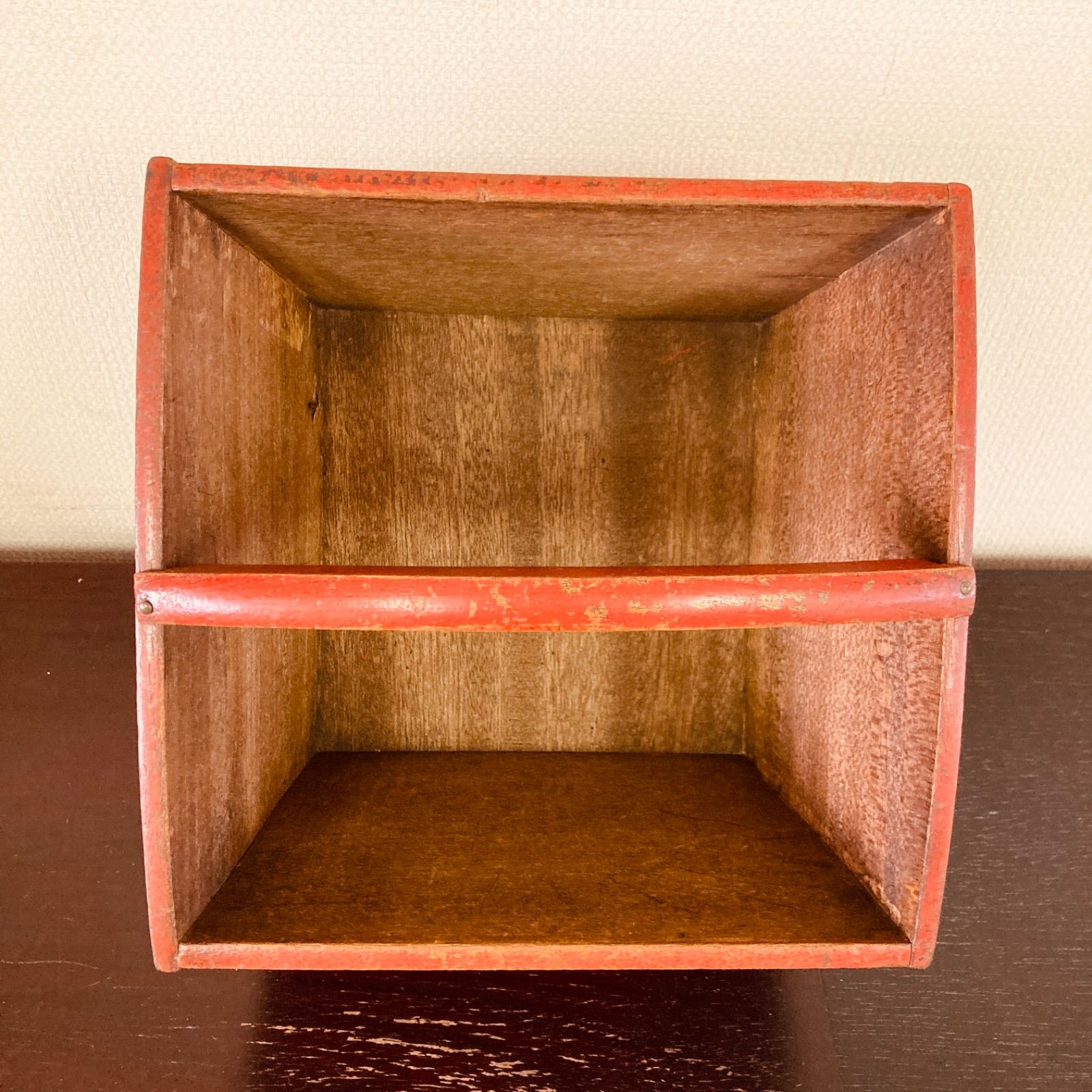 昭和レトロ 手提げ木箱 小物入れ ラワン材 ／古道具 - メルカリ