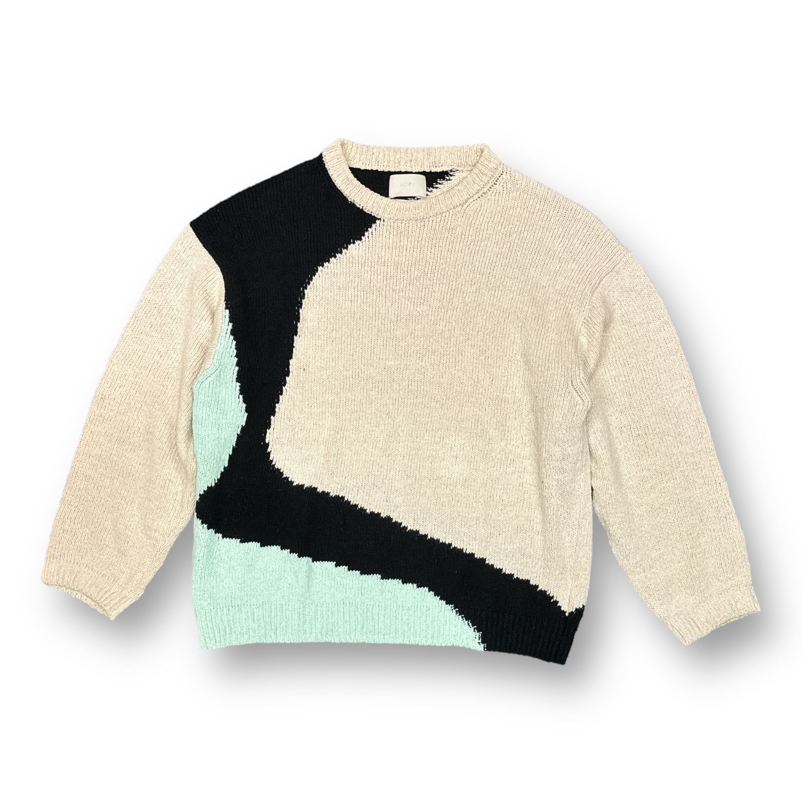 23SS INTARSIA COTTON CREW NECK SWEATERキナリ系