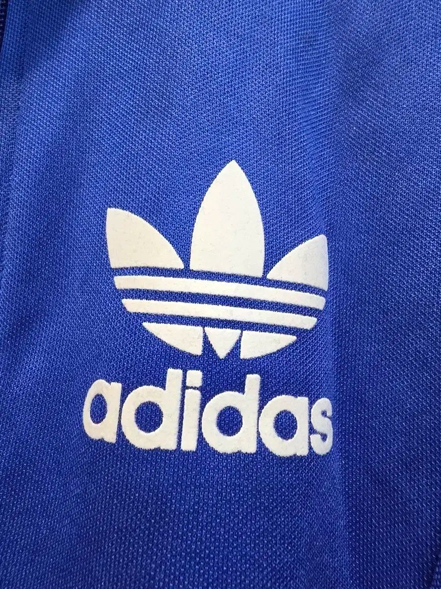 アディダス 3本線 ロング トラックジャージ ブルー