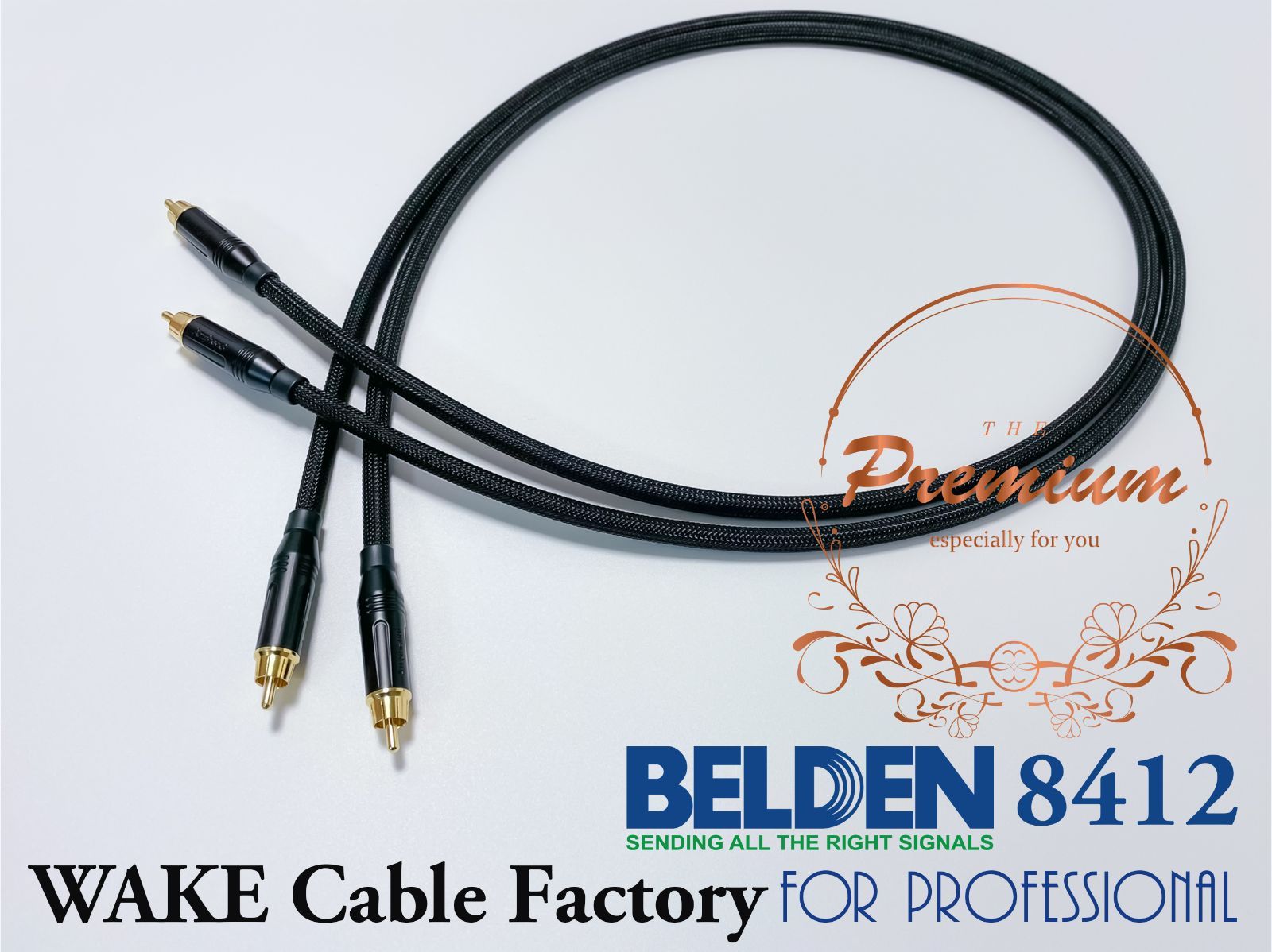 プレミアム黒！BELDEN8412★RCAケーブル75cmペア★AMPHENOL プレミアム黒！BELDEN8412☆RCAケーブル75cm☆AMPHENOL ACPR-BLK