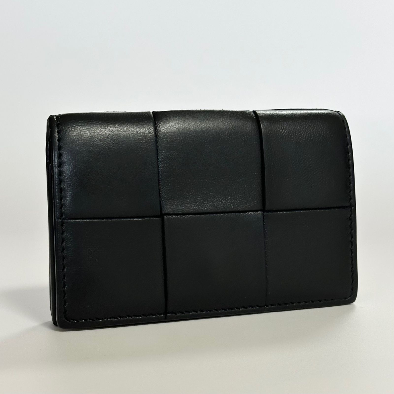 ボッテガヴェネタ BOTTEGA VENETA カードケース カセット マキシイントレ レザー 黒 名刺入れ