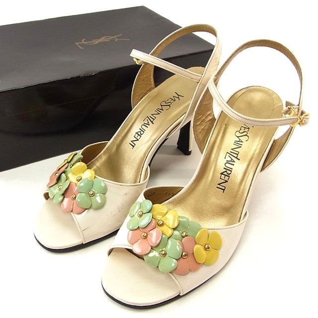 Yves Saint Laurent イヴサンローラン花ミュールサンダル Yves Saint Laurent イヴ サンローラン サンダル P29492V