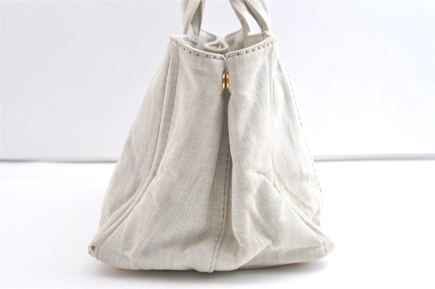 PRADA PRADA ホワイトカナパ M カナパ M ハンドバッグ 2way ショルダー 