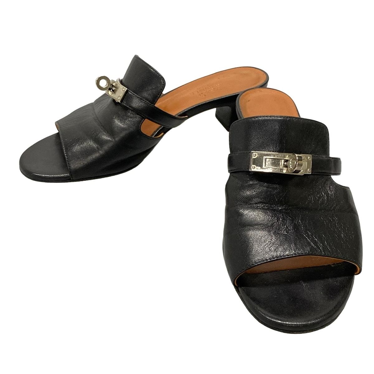 HERMES(エルメス) サンダル 37 1/2 レディース キャンディ 黒