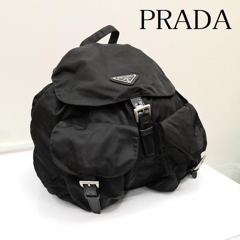 PRADA プラダ 90S トライアングルロゴ レザー リュック バックパック PRADA プラダ 90S トライアングルロゴ レザー リュック バック