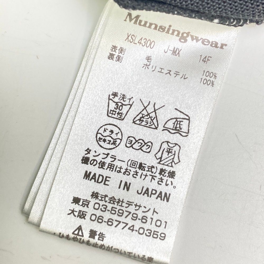 サイズ：S MUNSING WEAR マンシングウェア  ニットセーター ウール混  ブラック系 [240101449800] ゴルフウェア レディース ストスト サイズ：S MUNSING WEAR マンシングウェア ニットセーター
