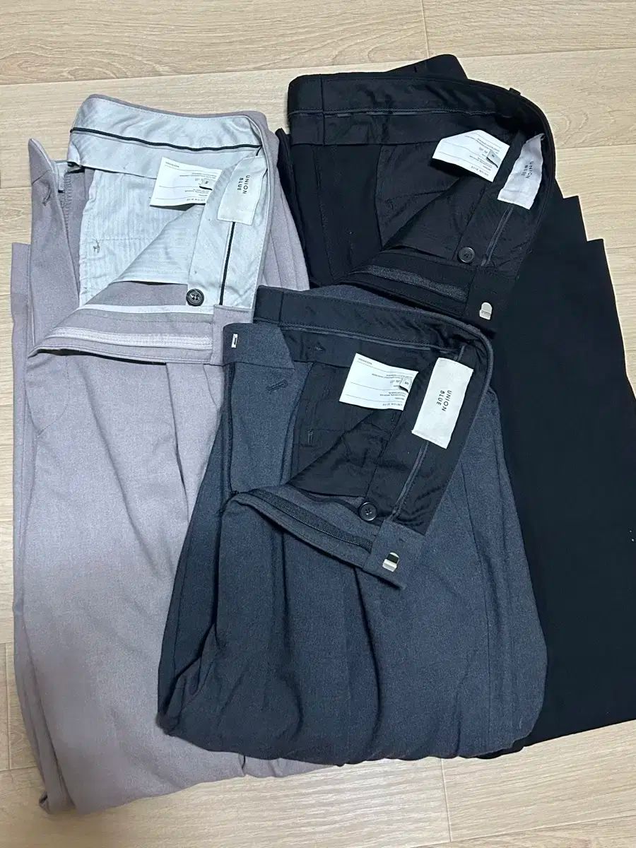【雷市場（ポンジャン）商品韓国直送】ユニオン 青 ラウンジ ツータック スラックス 3 犬