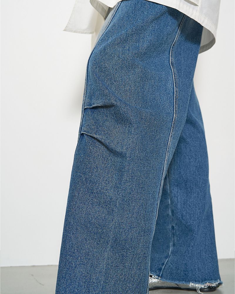YENNKNEE イエンTUCK DENIM PT 楽天市場】【ポイント10倍】【YENN/イエン】ニータックデニム