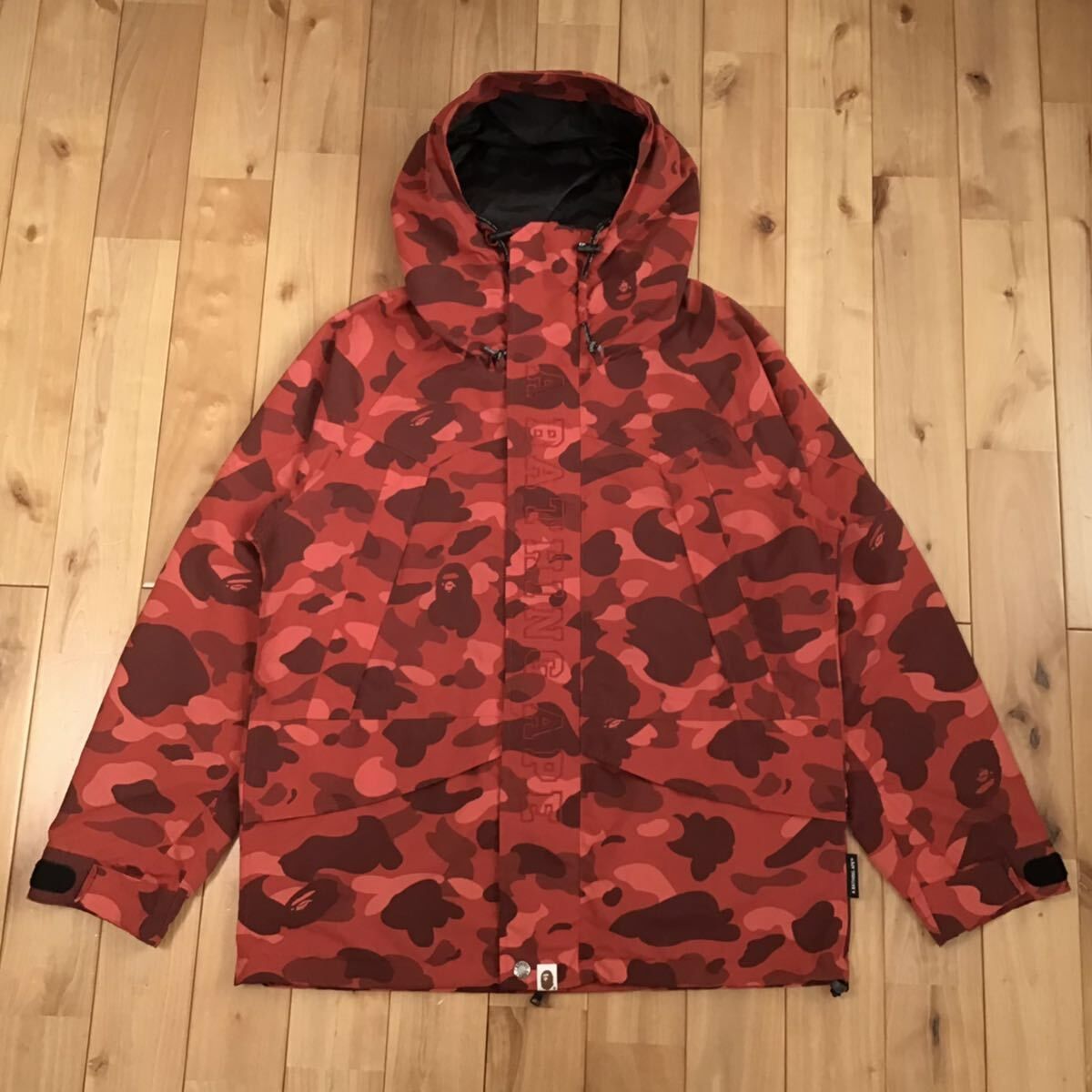Red camo スノボジャケット Lサイズ a bathing ape BAPE hoodie 