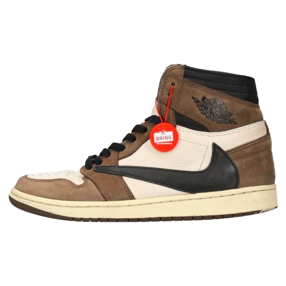 ナイキ ×トラヴィススコット Travis Scott  AIR JORDAN 1 HIGH OG TS TRAVIS SCOTT CD4487-100 エアジョーダン1ハイオージースニーカー  メンズ 27cm