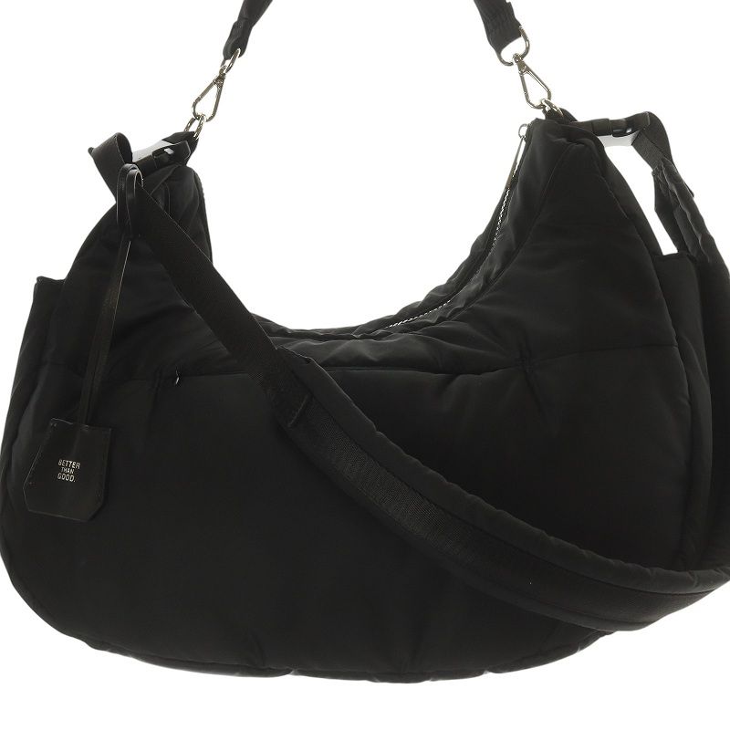 新品未使用/framework/ブラックショルダーバッグ/haru/ブラック ベターザングッド haru FRAMeWORK 2WAY NYLON SHOULDER BAG