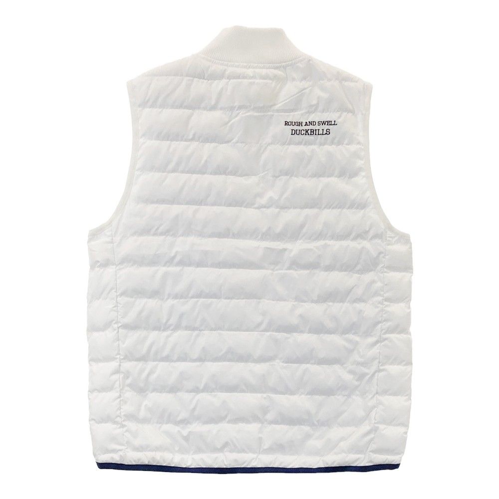サイズ M ROUGH-SWELL ラフアンドスウェル 中綿切替 ジップベスト ホワイト系 240101496768 ゴルフウェア メンズ ストスト