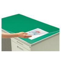 デスクマット硬質Ｗアクリル製 グリーン 透明 下敷き付 デスク用 マ-128 コクヨ