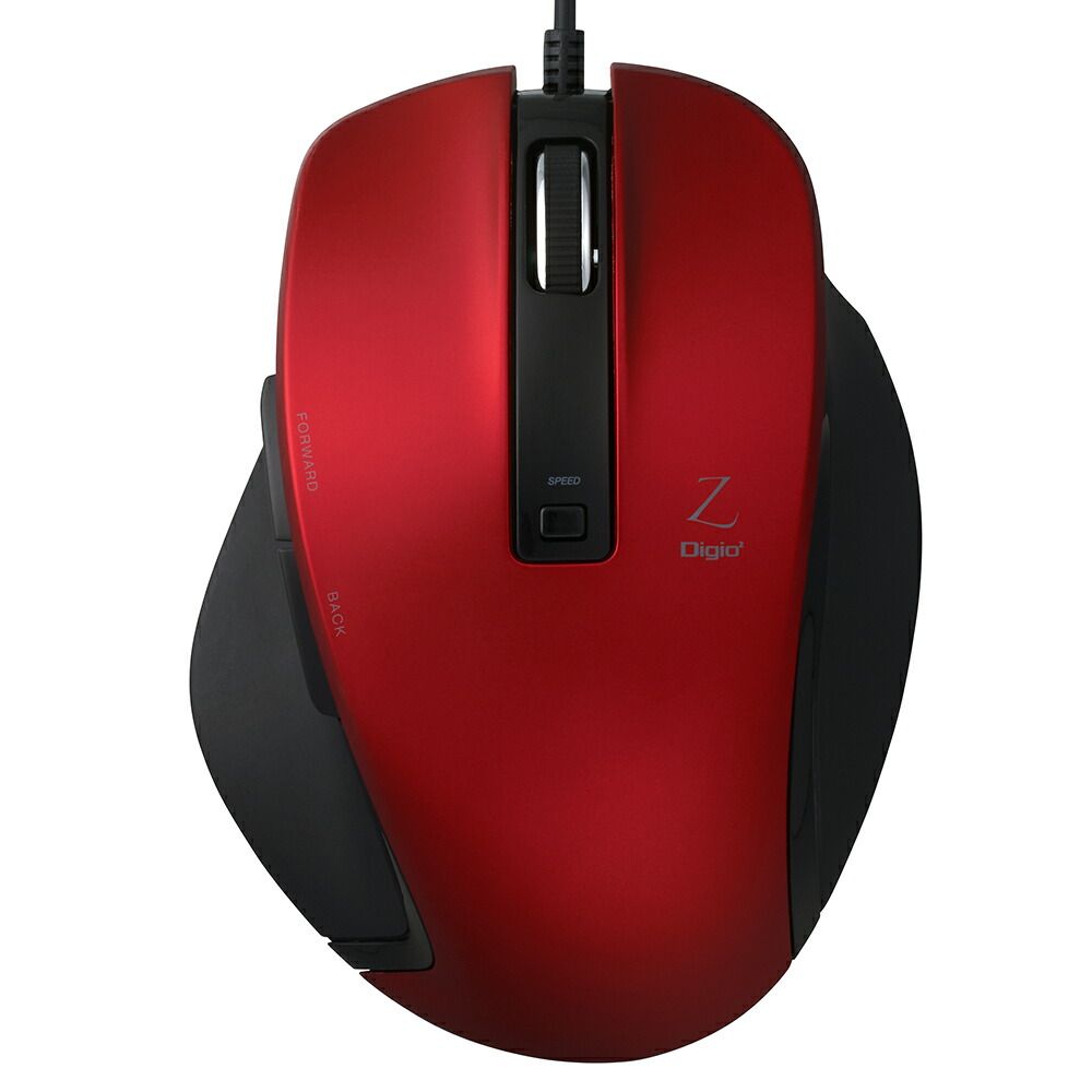 ナカバヤシ 有線5ボタンBlueLEDマウス レッド MUS-UKF130R （1点）