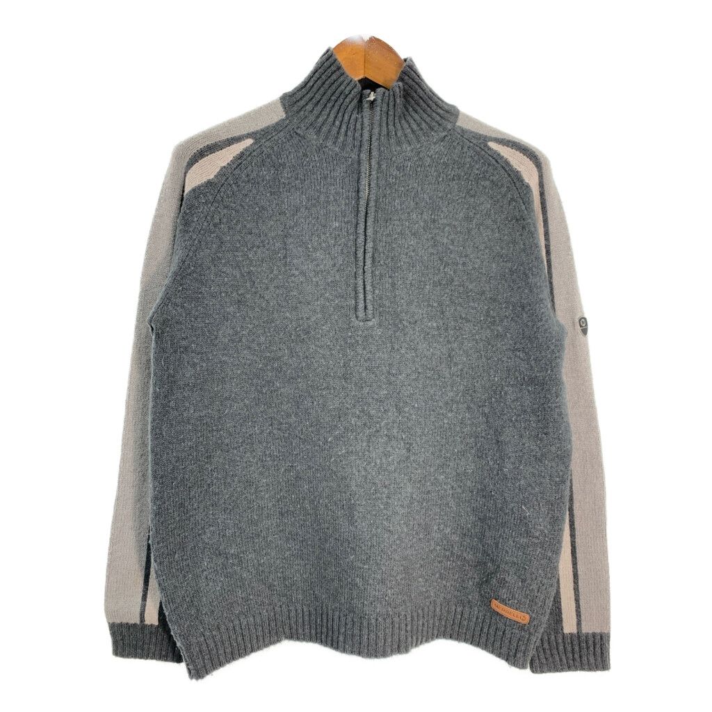 MERRELL メレル ハーフジップ ウール ニット セーター アウトドア グレー (メンズ M) 中古 古着 T1435