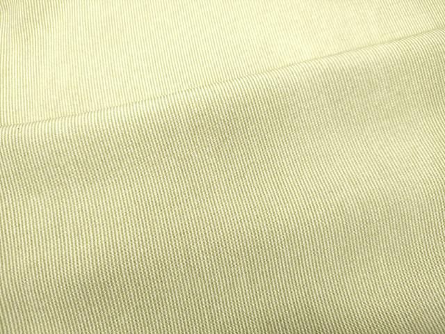 平和屋着物○江戸小紋 樋口実 万筋 若葉色×練色 正絹 逸品 DAAT1242tw