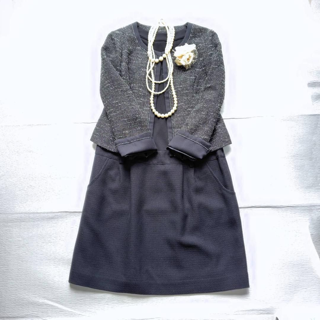 ハレの日を上品に引き立てる】 春秋 レディース 黒 13号 XL