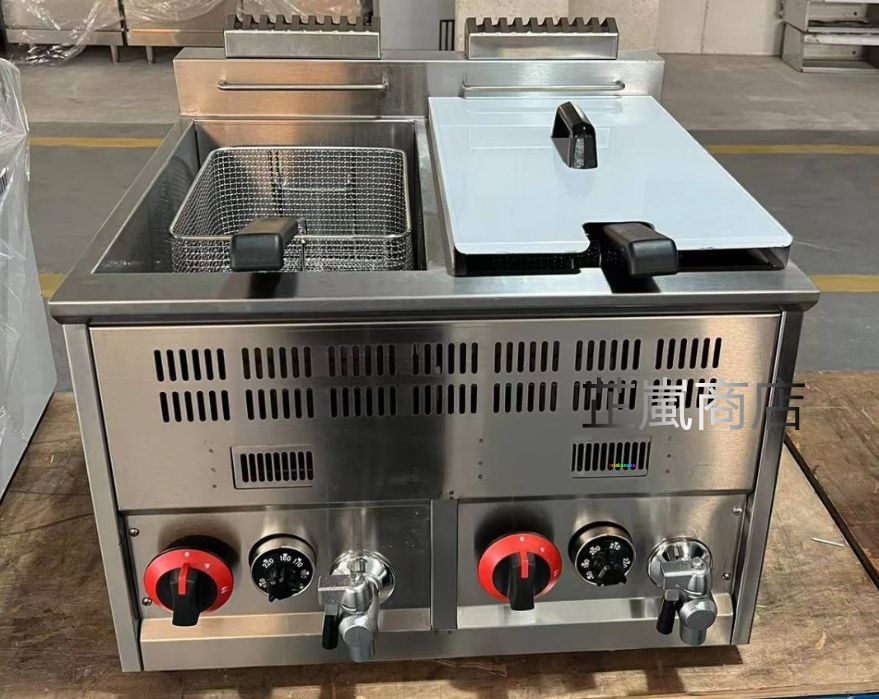 業務用 チキン＆ポテト揚げ機 ガス式フライヤー 72A - ハンバーガーショップ 西洋料理店 厨房設備