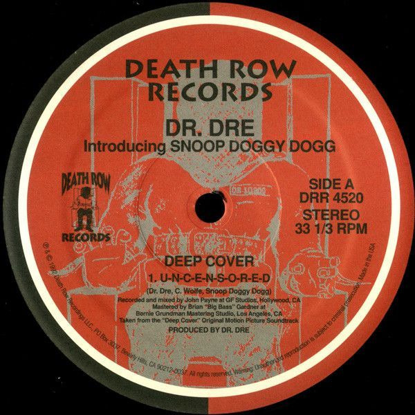 米12 Dr. Dre Deep Cover DRR4520 DEATH ROW /00250 Dr. Dre ft. Snoop