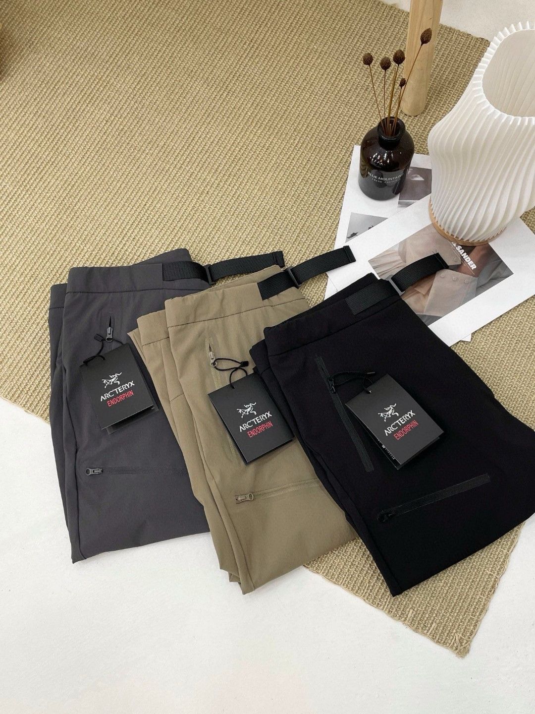 ARC'TERYX メンズ速乾パンツ夏軽量ビジネスカジュアルパンツ