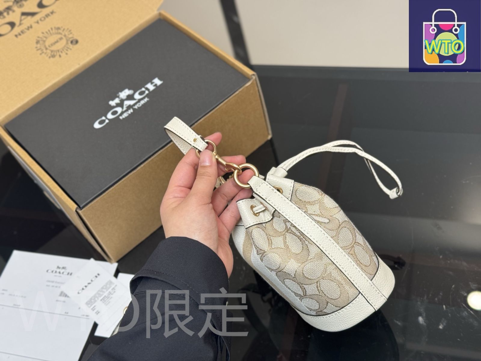 今日WTO】Coach ミニバケツバッグ（デニム）Cute Design-WTO輸入