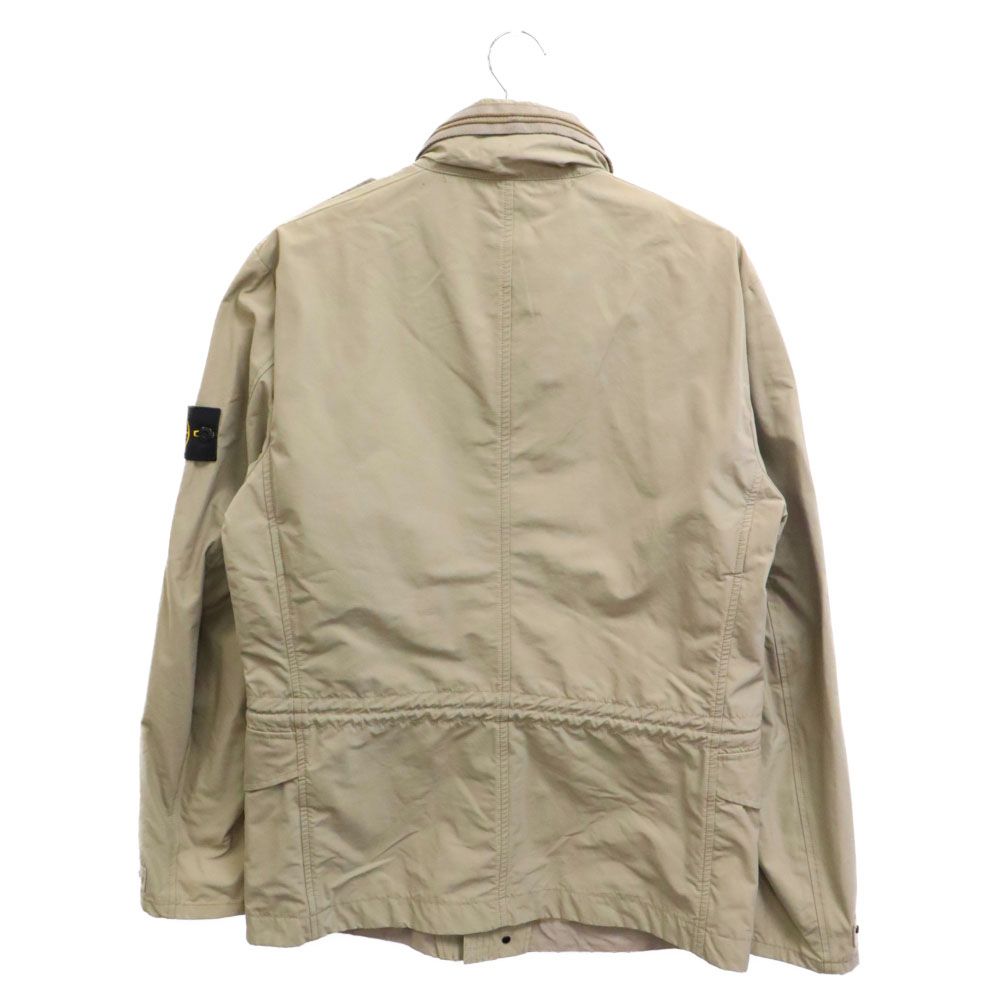 STONE ISLAND (ストーンアイランド) ミリタリー ナイロン ジップアップ ジャケット ロゴワッペン付き ベージュ 62154F522 -  メルカリ