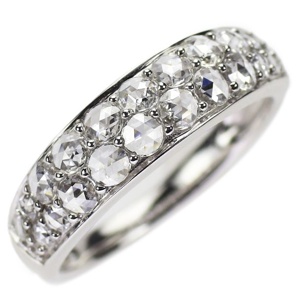 K18ローズカット2ctパヴェダイヤモンドリング ローズカットダイヤ 2.02ct パヴェ リング K18PG 限界値下げ品の