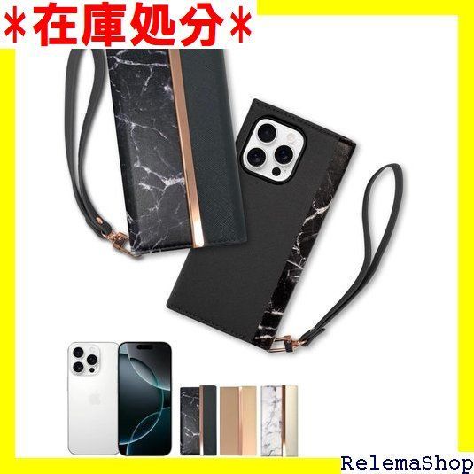 格安，人気SALE シズカウィル iPhone 16 Pro 用 手帳型 ケース カバー アイファンデ スマホケース ストラップホール ストラップ付 BLACK 1個入り 2255 手帳型・フリップケース