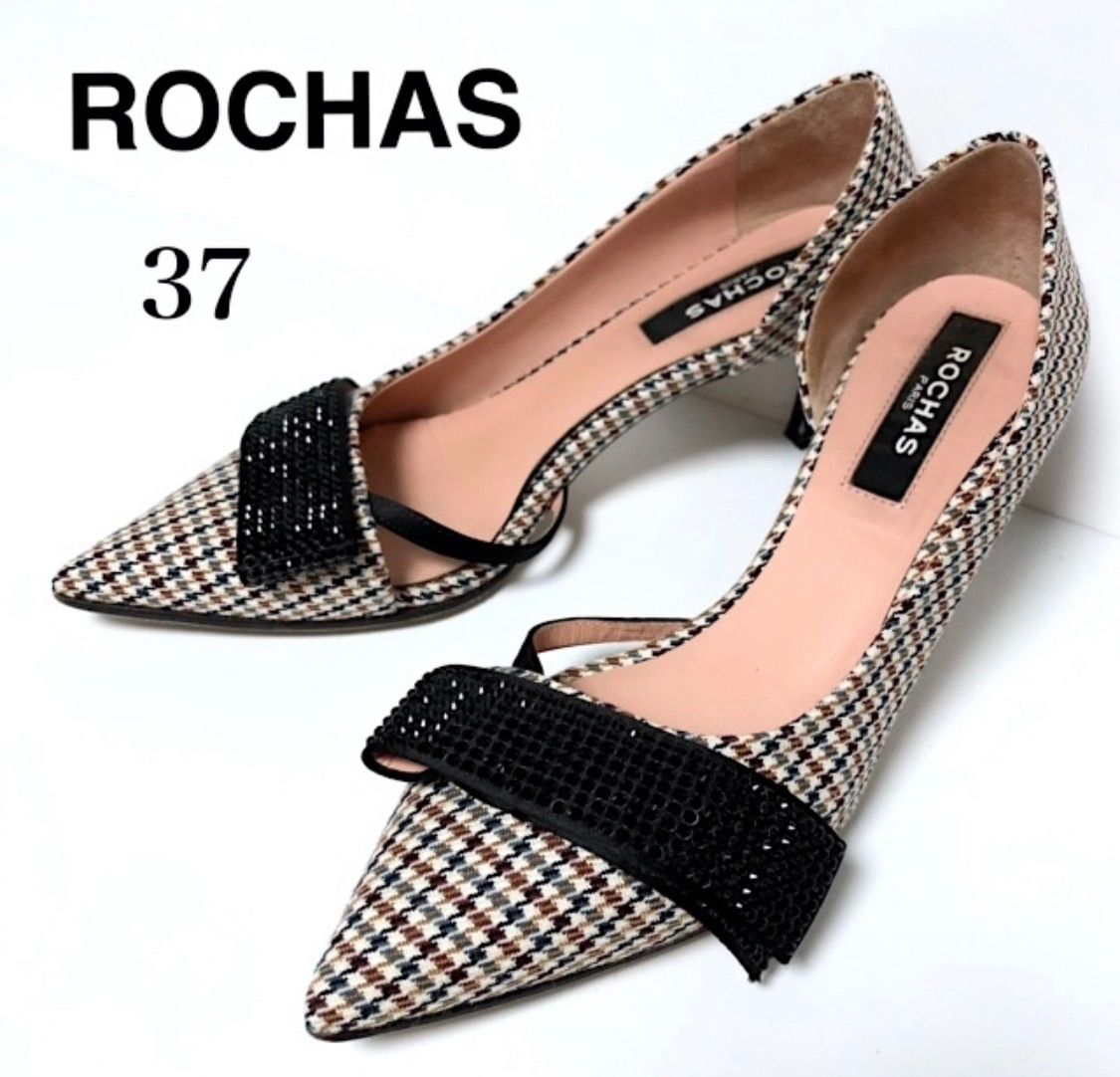 ROCHAS  ロシャスのミュールサンダル　37(24cm) ROCHAS ロシャスのミュールサンダル37(24cm)