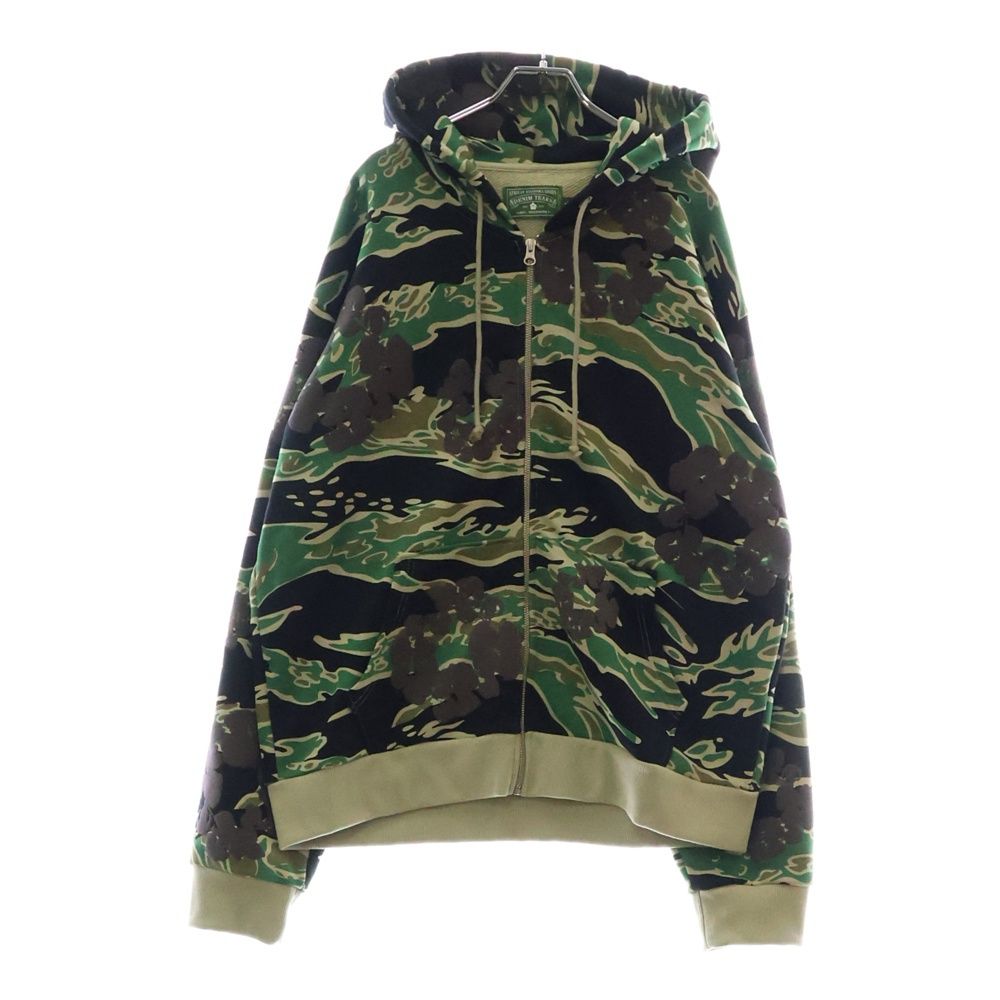 DENIM TEARS デニムティアーズ 24AW CAMO COTTON WREATH ZIP HOODIE カモ柄 ジップアップ スウェットパーカー フーディー カーキ