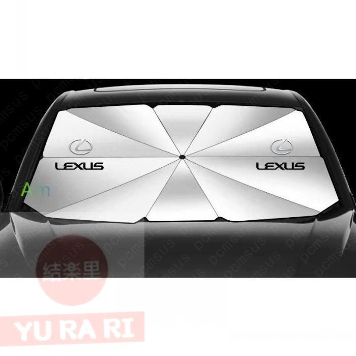 新品！79CM*145CM レクサス LEXUS ロゴ 車用 サンシェード 車 傘型 折りたたみ式 フロントガラス 日よけ パラソル 遮光 遮熱  全車種対応 LS/LC/UX/NX/RX/RC/IS/GS/ES/LX/SC#602