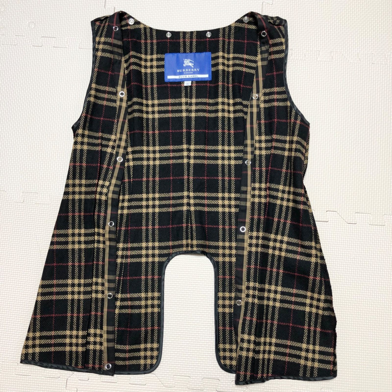 □美品□BURBERRY BLUE LABEL バーバリーブルーレーベル ライナー付き 