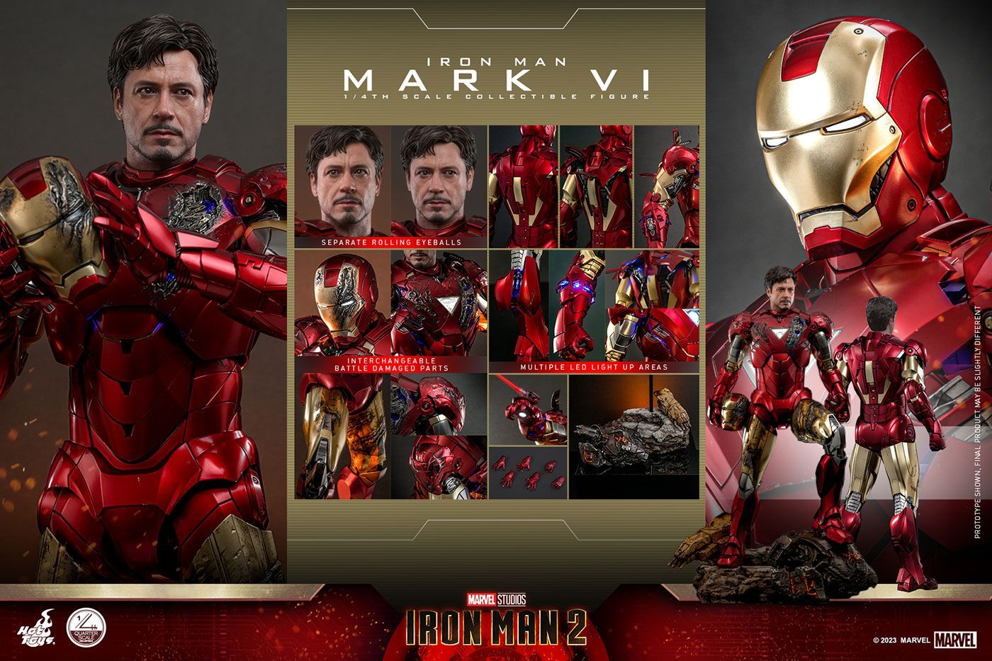 ホットトイズ クオーター スケール アイアンマン2 1|4スケールフィギュア アイアンマン マーク6