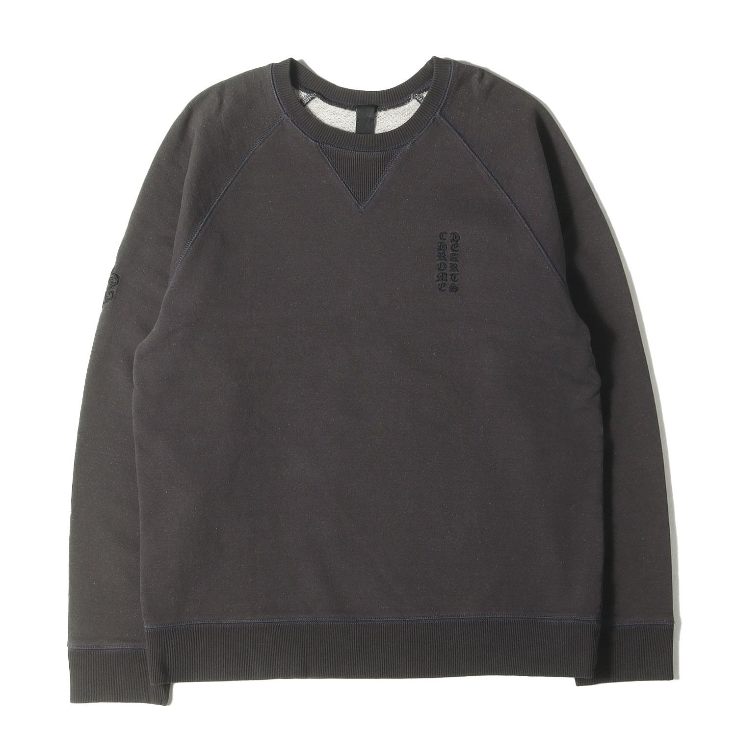 CHROME HEARTS クロムハーツ スウェット サイズ L | 近年モデル Y Not ダガー刺繍 クルーネック スウェットシャツ YNOT Vertical Logo Embroidery Sweat Shirt | メンズ