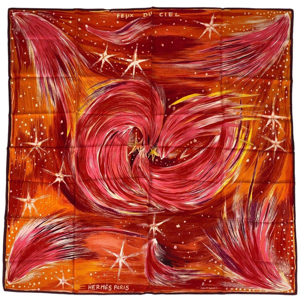 ☆希少☆ エルメス カレ 90 FEUX DU CIEL 天の火 美品 HERMES エルメス