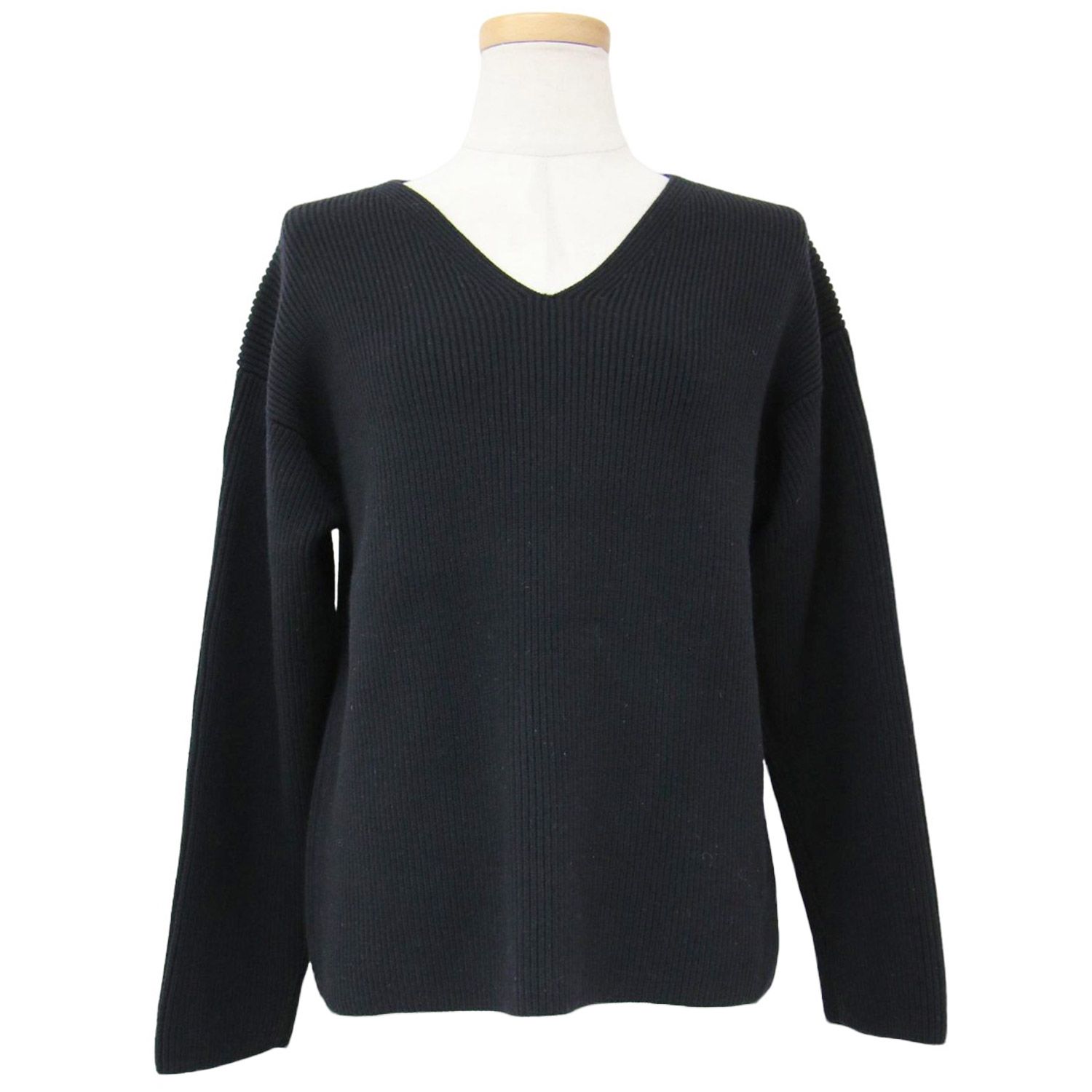 AURALEE オーラリー ニット ブラック 黒 サイズ:0(S) スーパーファインウール Vネック リブニット SUPER FINE WOOL  RIB KNIT V NECK P/O プルオーバー 長袖 トップス セーター【レディース】 - メルカリ