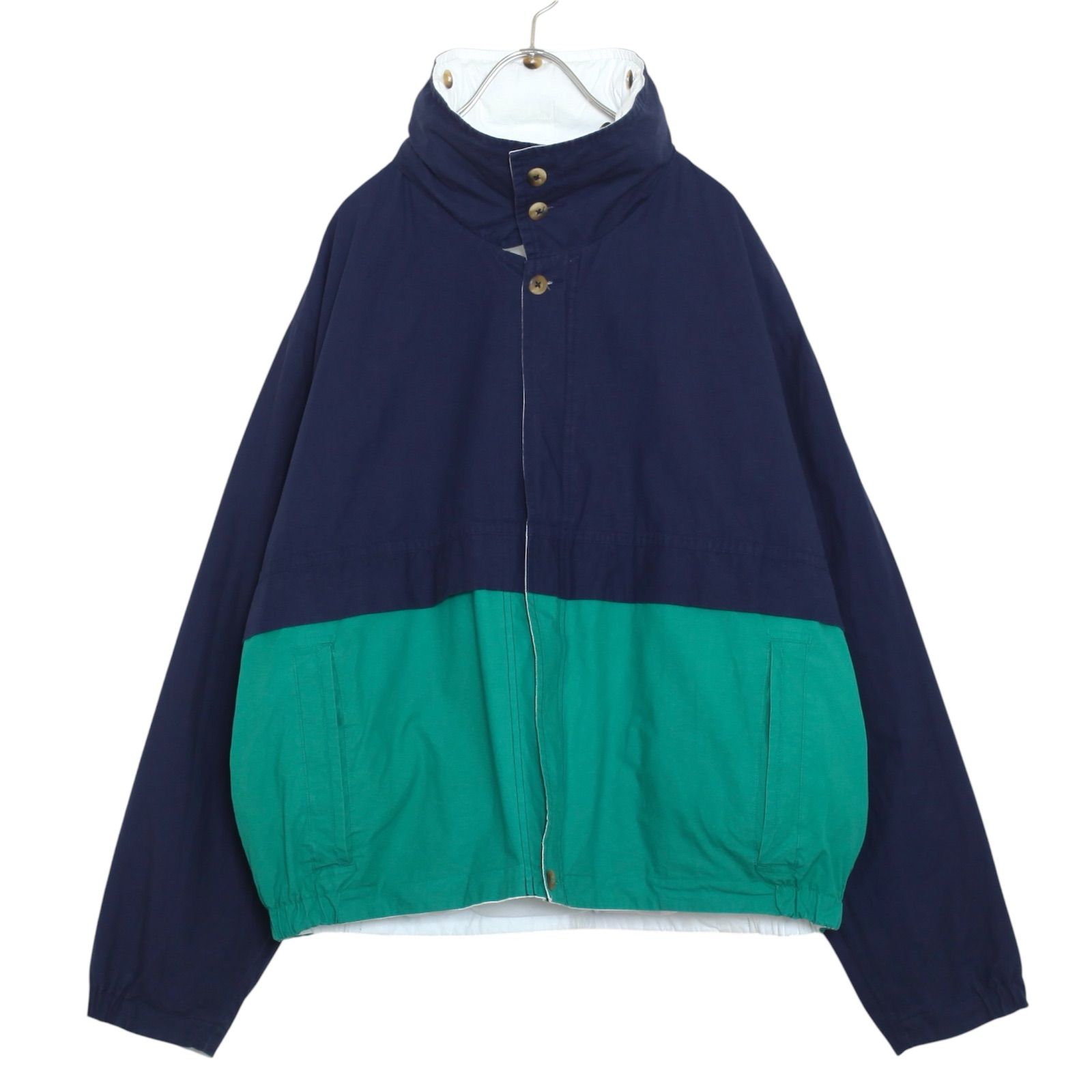 90s NAUTICA リバーシブル セーリング ジャケット ネイビー ホワイト L