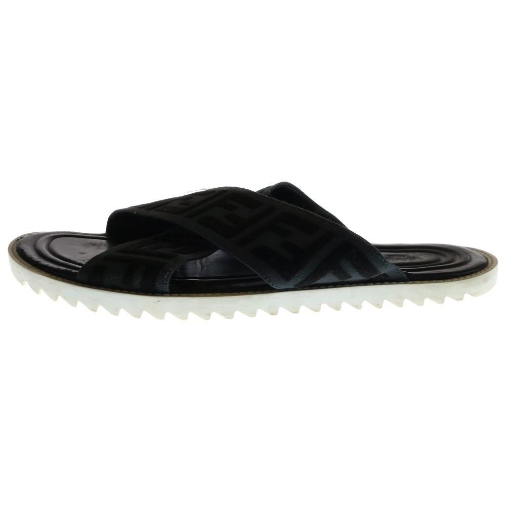 FENDI フェンディ ファブリック スライドサンダル FFロゴ FENDI フェンディ FF Logo Cross Slider Slippers 7X1222 A63T