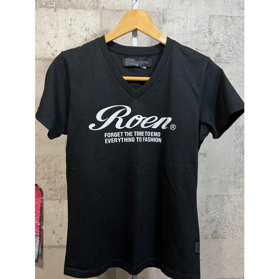 美品 Roen Vネック ロゴ Tシャツ 黒 S メンズ ロエン - メルカリ