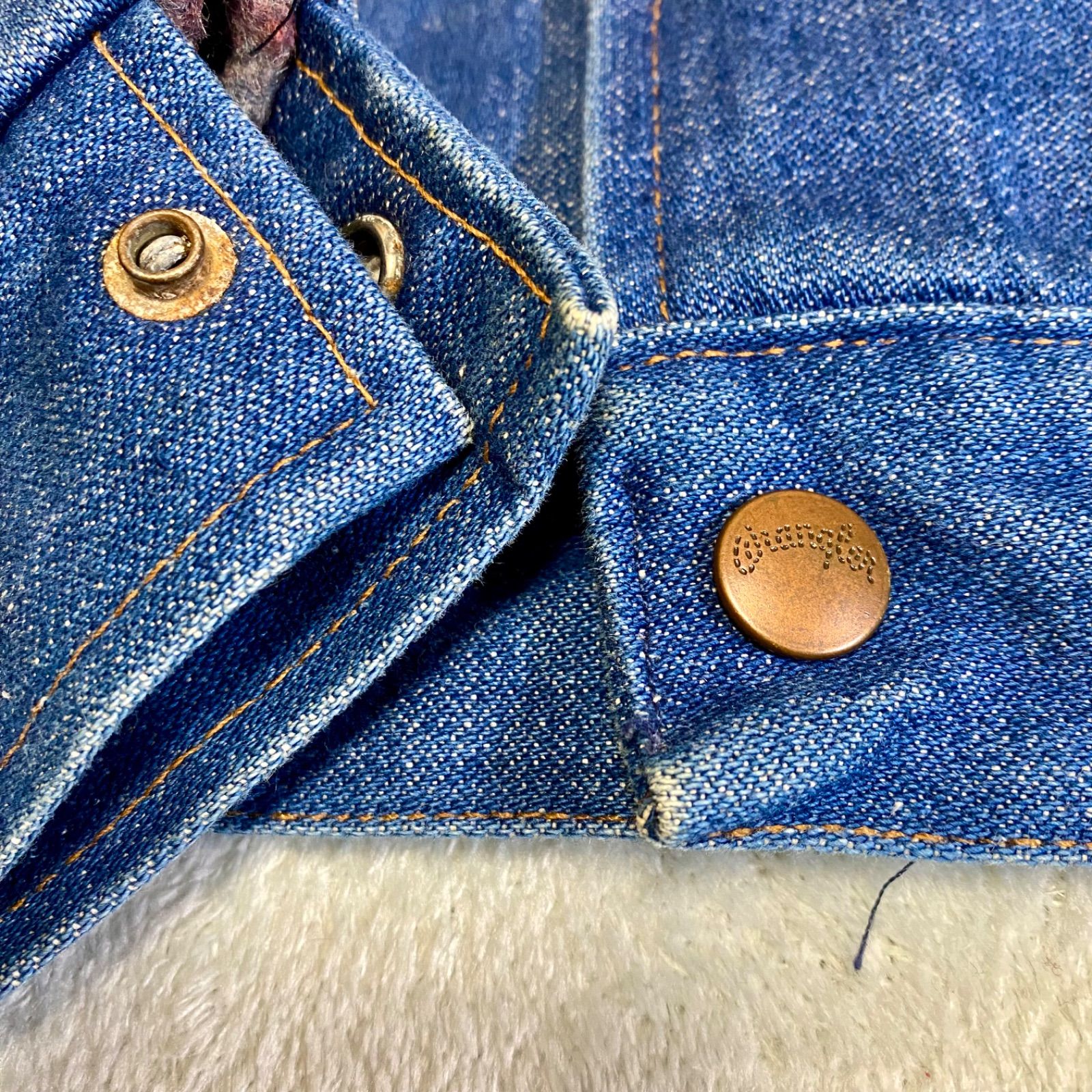 Wrangler】希少 超美品 80s 白タグ フラッグ ブランケット