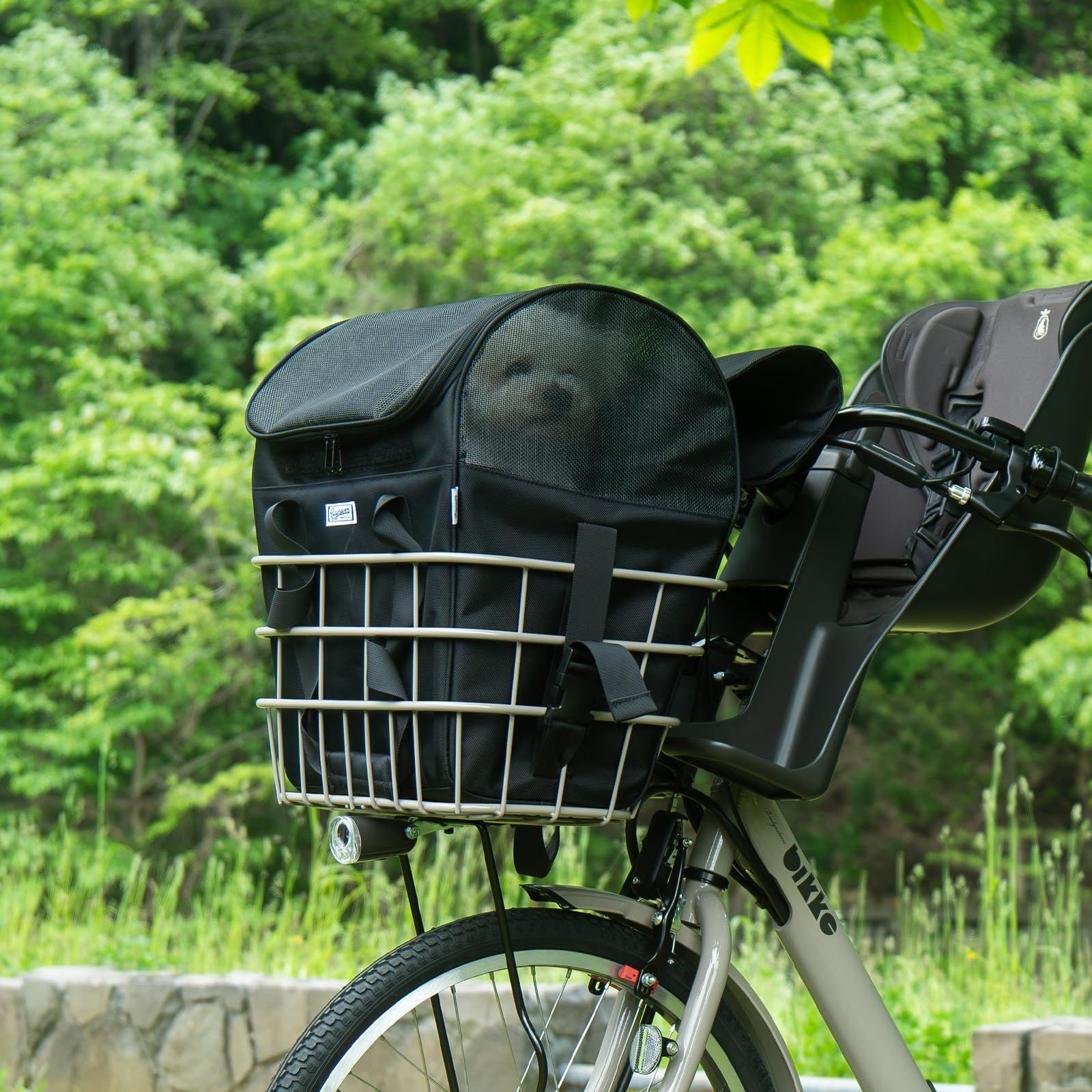 数量 BICYCOVER 自転車 ペットキャリーバッグ サイクルバスケットキャリー ブラック