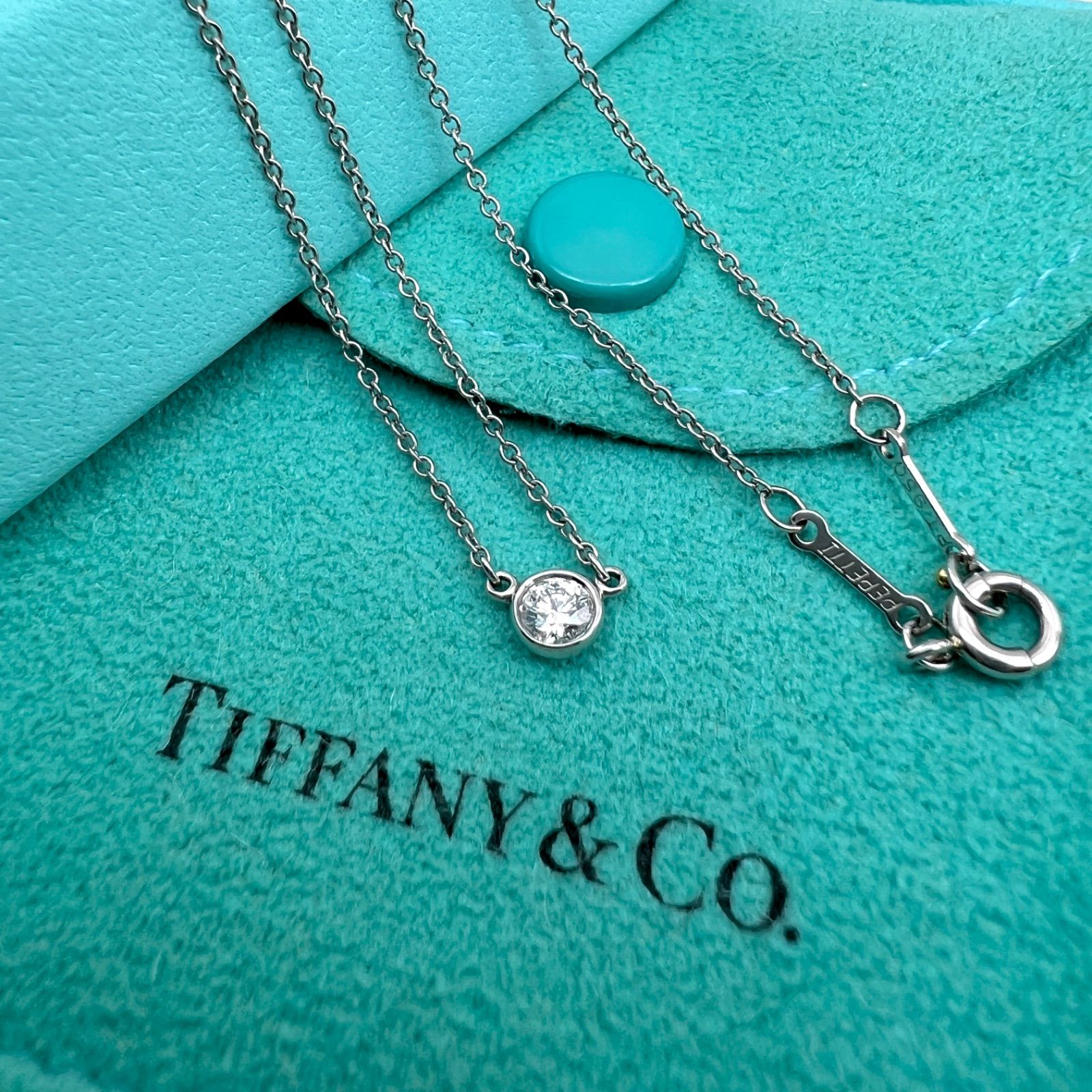 TIFFANY&Co. バイザヤード ダイヤモンドPt950ネックレス - メルカリ
