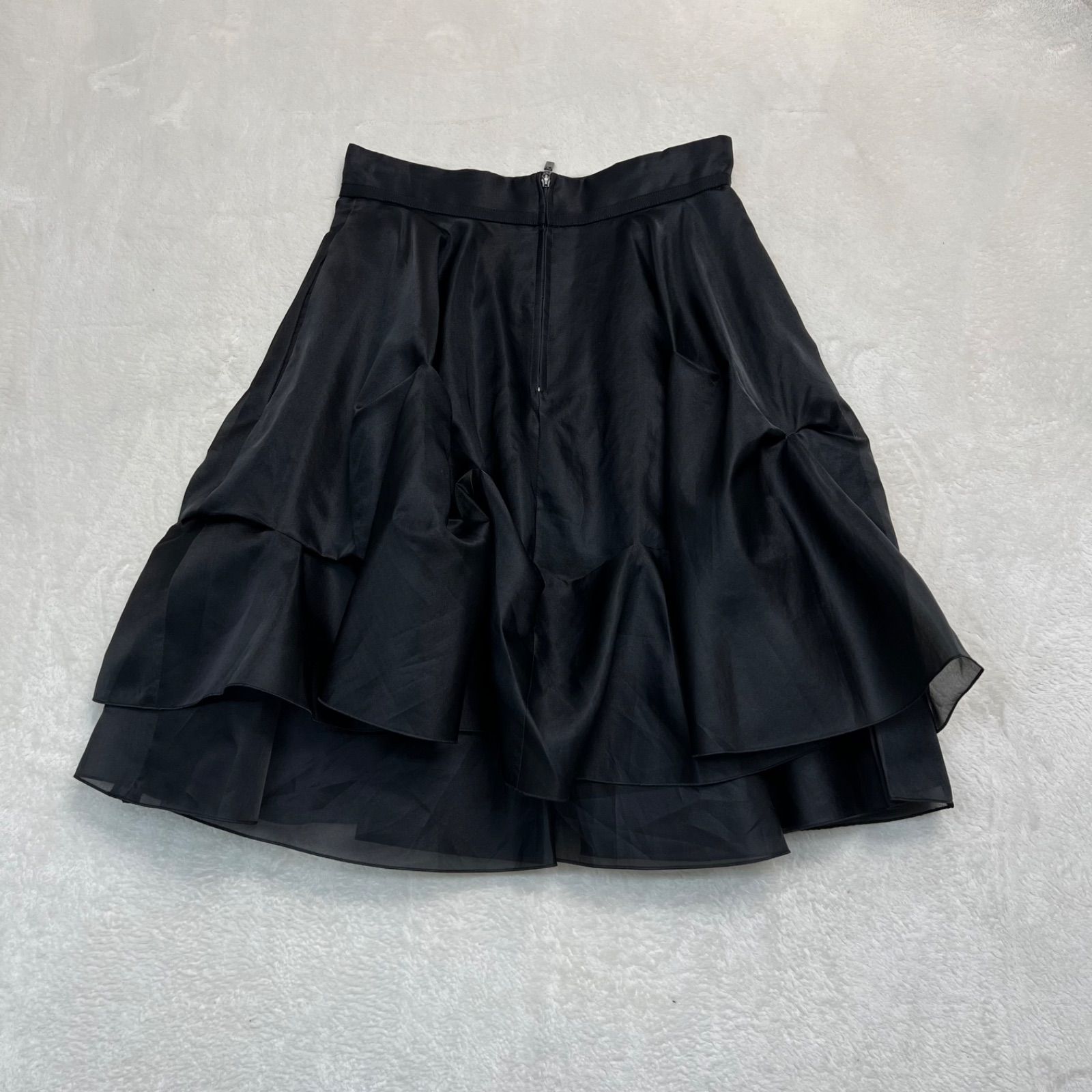 FOXEY フォクシー スカート サイズ38 ブラック シルク フォーマル