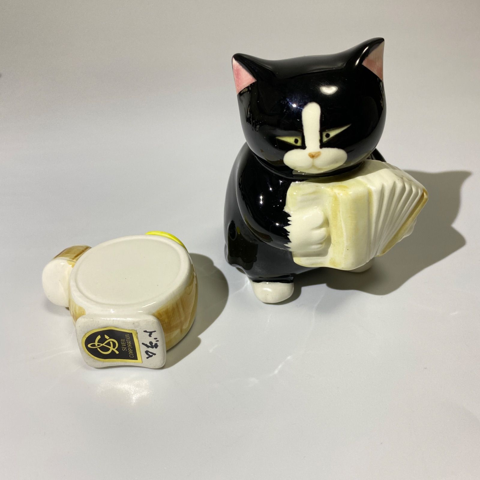 黒猫楽団　9体　セブンコーポレーション　猫のオーケストラ　陶器　置き物